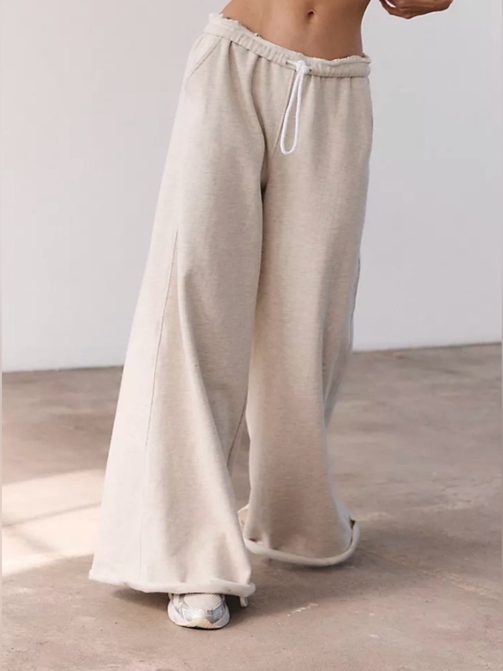 Free People Free People For The Win Wide-Leg Pants. NWT. Oatmeal